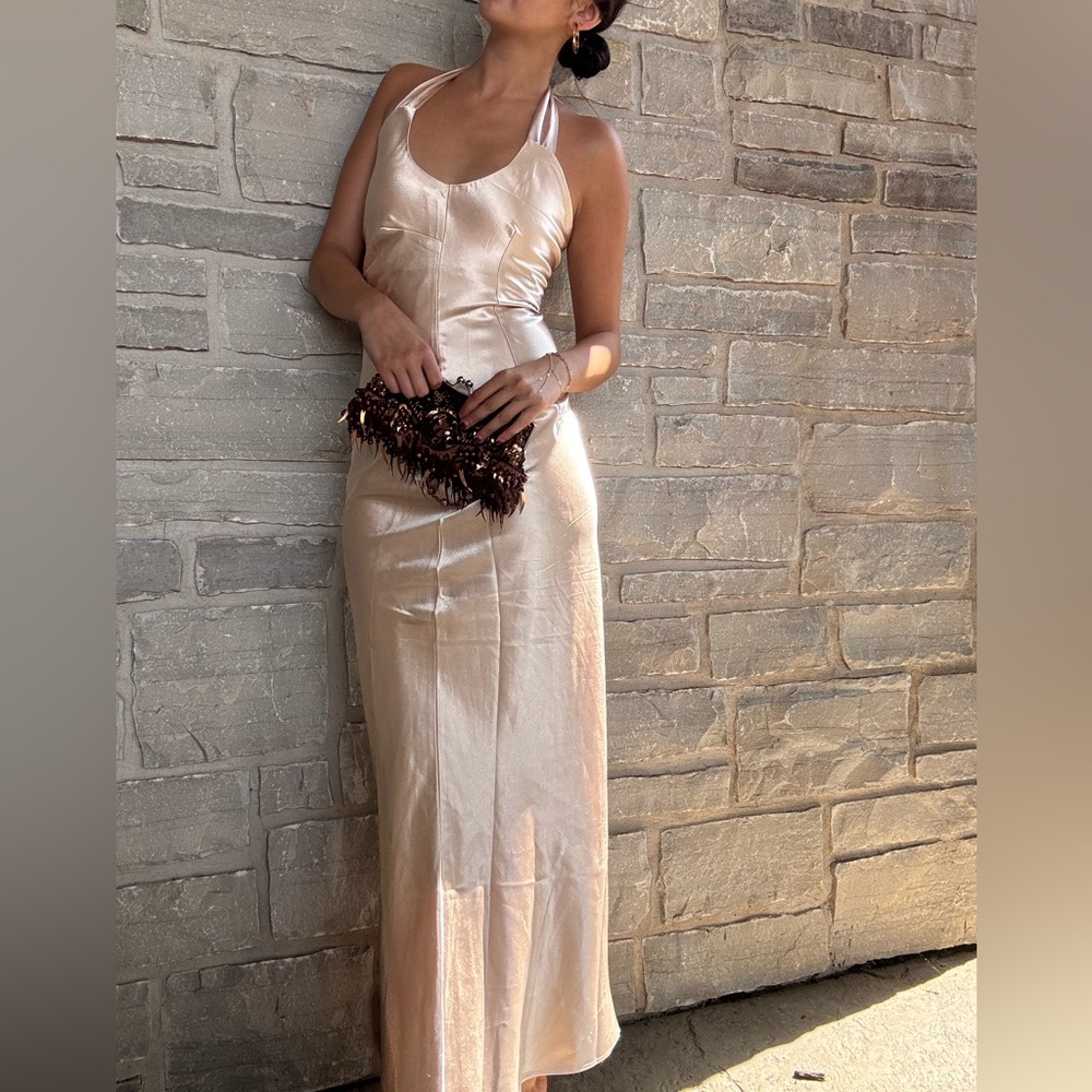 Lulus cream maxi dress
